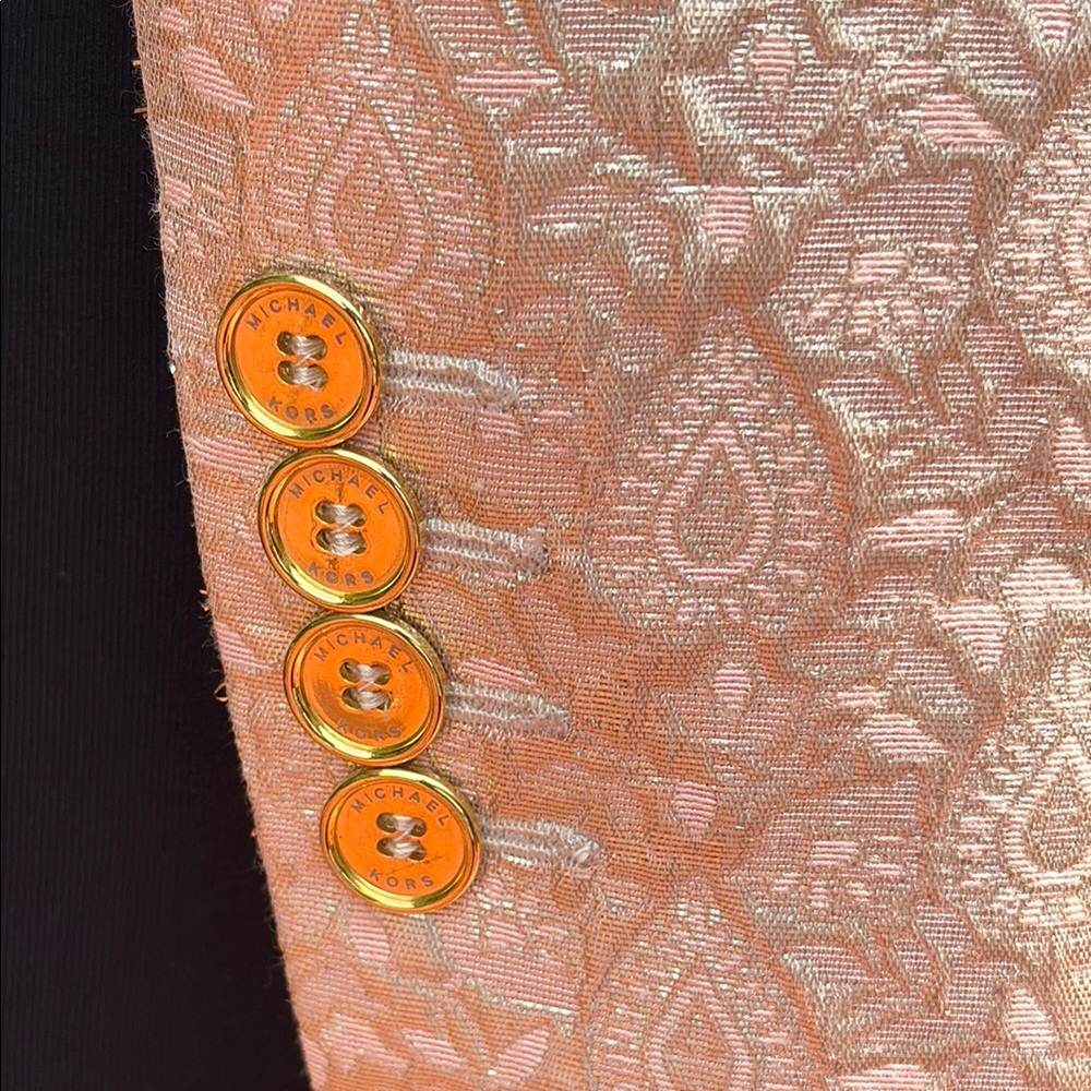 MICHAEL Michael Kors Cream Tailored Blazer pale, pink and white gold - Picture 5 of 16